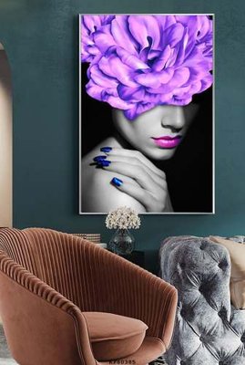 File in ấn File tranh hiện đại pha lê gương KF80385 chuyên nghiệp