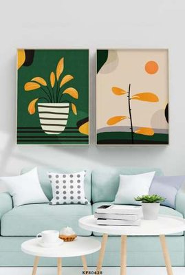 File in lụa File tranh hiện đại pha lê gương KF80428 (phong cảnh) File tranh hiện đại pha lê gương KF80428