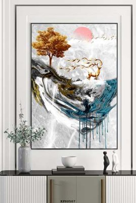 Tải file File tranh hiện đại pha lê gương KF80507 (gốc) chủ đề tôn giáo