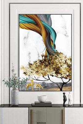 File tranh gốc File tranh hiện đại pha lê gương KF80508 (bản quyền) Filetranh.com