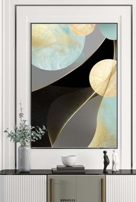 File gốc File tranh hiện đại pha lê gương KF80523 (in tráng gương) ốp tường