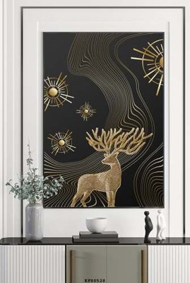 File gốc File tranh hiện đại pha lê gương KF80528 (in lụa) tranh phong thủy