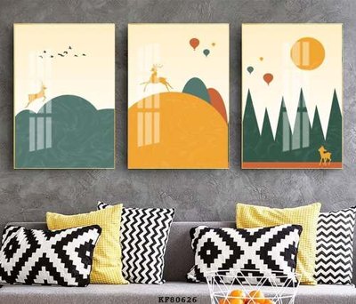 File gốc File tranh hiện đại pha lê gương KF80626 (in mica) làm bảng hiệu