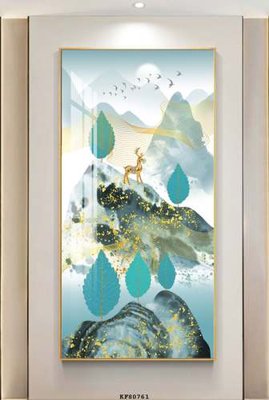 File ảnh File tranh hiện đại pha lê gương KF80761 (gốc) in poster