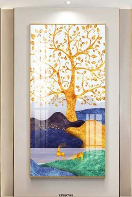 File tranh File tranh hiện đại pha lê gương KF80788 (gốc) chủ đề tĩnh vật