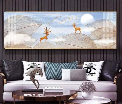 File gốc File tranh hiện đại pha lê gương KF80797 (in mica) làm bảng hiệu