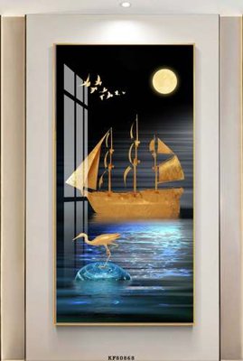 File gốc File tranh hiện đại pha lê gương KF80868 (thiết kế) độc quyền