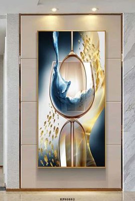 File tranh gốc File tranh hiện đại pha lê gương KF80882 chủ đề hiện đại