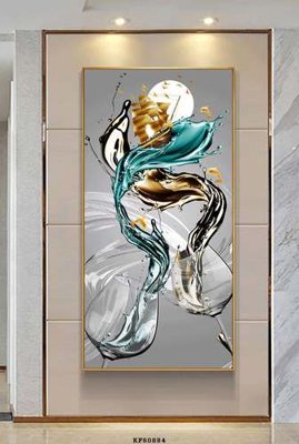 File gốc File tranh hiện đại pha lê gương KF80884 (in mica) làm bảng hiệu
