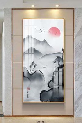 File tranh gốc File tranh hiện đại pha lê gương KF80901 chủ đề hiện đại