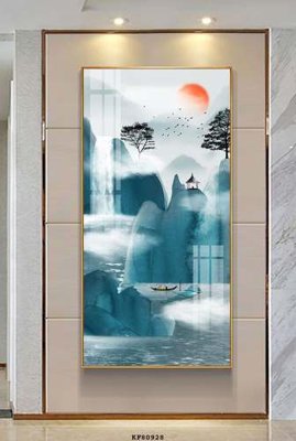 File gốc File tranh hiện đại pha lê gương KF80928 (in mica) làm quà tặng