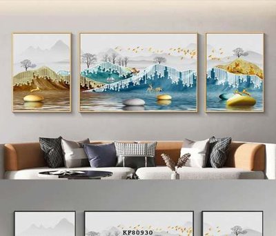 File gốc File tranh hiện đại pha lê gương KF80930 (in tráng gương) ốp tường