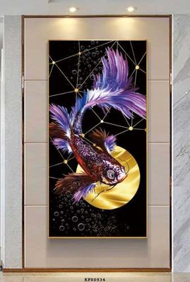 Ảnh mô tả file gốc in mica File tranh hiện đại pha lê gương KF80934