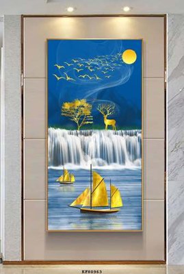 Tải về hình ảnh gốc File tranh hiện đại pha lê gương KF80963 sắc nét