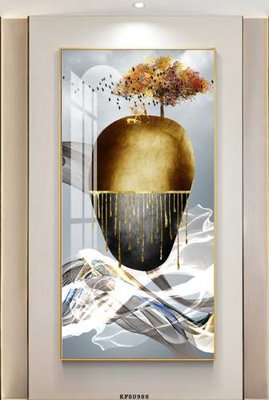 Tải file tranh gốc File tranh hiện đại pha lê gương KF80988 chất lượng cao