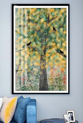 File in trần File tranh hiện đại pha lê gương KF81110 (file gốc) hoa văn 3D