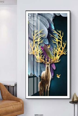 File tranh quảng cáo File tranh hiện đại pha lê gương KF81163 (download file gốc)