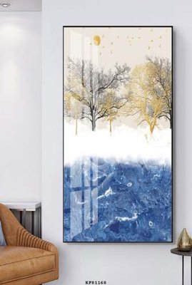 File in lụa File tranh hiện đại pha lê gương KF81168 (tân cổ điển) File tranh hiện đại pha lê gương KF81168