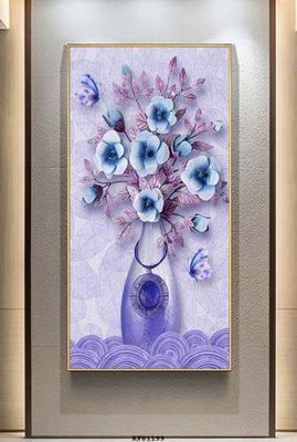 File gốc in tráng gương File tranh hiện đại pha lê gương KF81199 chi tiết