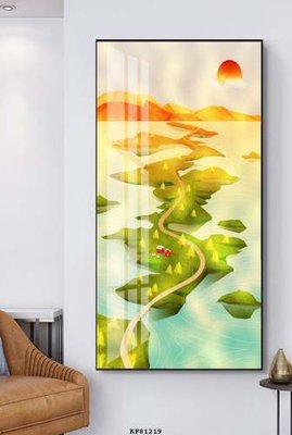 File gốc in ấn File tranh hiện đại pha lê gương KF81219 độ phân giải cao