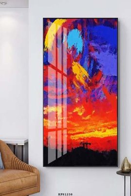 File tranh File tranh hiện đại pha lê gương KF81238 (file gốc) chuẩn màu in