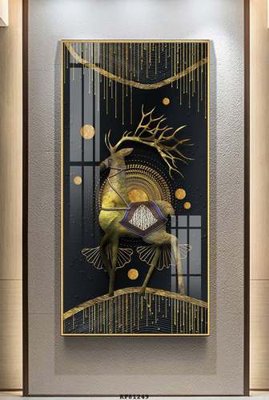 File gốc File tranh hiện đại pha lê gương KF81249 (in lụa) trang trí tường