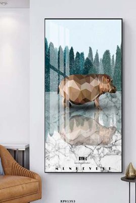 File gốc File tranh hiện đại pha lê gương KF81353 (in mica) trang trí