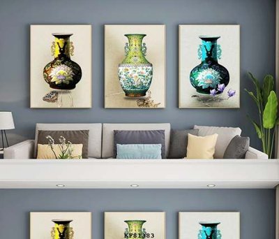 File in lụa File tranh hiện đại pha lê gương KF81383 (chất lượng cao) File tranh hiện đại pha lê gương KF81383