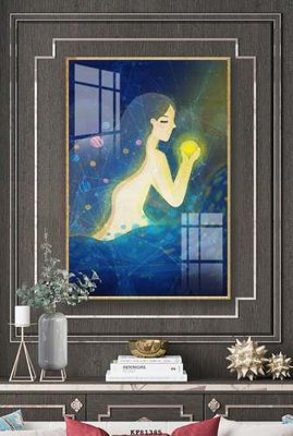 File tranh File tranh hiện đại pha lê gương KF81385 (gốc) phong cách tối giản