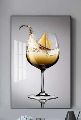 Tải file File tranh hiện đại pha lê gương KF81420 (gốc) chủ đề phong thủy