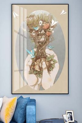 Mua file gốc File tranh hiện đại pha lê gương KF81528 (PSD) tại Filetranh.com