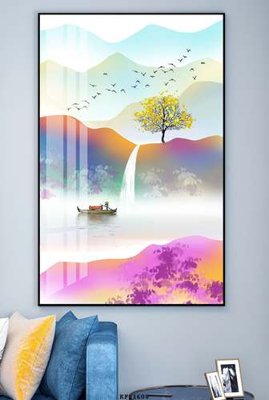 File tranh File tranh hiện đại pha lê gương KF81608 (gốc) phong cách tối giản