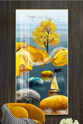 File ảnh File tranh hiện đại pha lê gương KF81683 (gốc) in decal dán tường