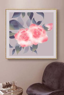 File in trần File tranh hiện đại pha lê gương KF81684 (bản gốc) hoa văn