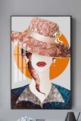 Tải file File tranh hiện đại pha lê gương KF81848 (gốc) làm tranh trang trí