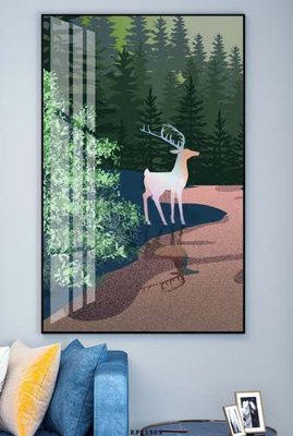 File gốc File tranh hiện đại pha lê gương KF81909 (in mica) trang trí