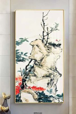 File in trần File tranh hiện đại pha lê gương KF82142 (bản gốc) phong cảnh