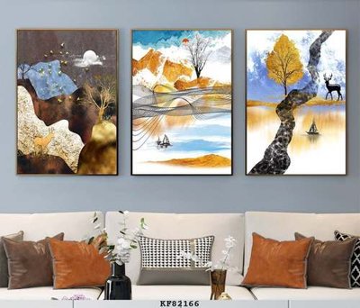 File in trần File tranh hiện đại pha lê gương KF82166 (file gốc) phong thủy