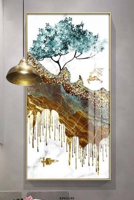 File gốc File tranh hiện đại pha lê gương KF82190 (ảnh chi tiết) để in ấn