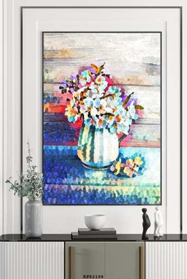 File tranh File tranh hiện đại pha lê gương KF82198 (gốc) in trên kính