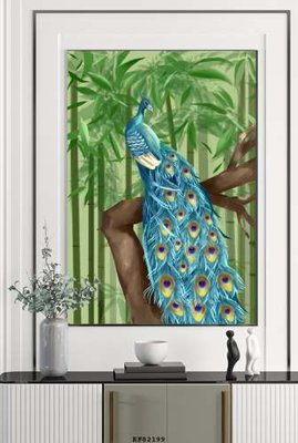 File in trần File tranh hiện đại pha lê gương KF82199 (file gốc) phong thủy