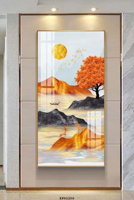 File gốc File tranh hiện đại pha lê gương KF82250 (thiết kế) cho in ấn