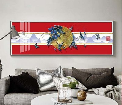 File in trần File tranh hiện đại pha lê gương KF82405 (file gốc) phong thủy