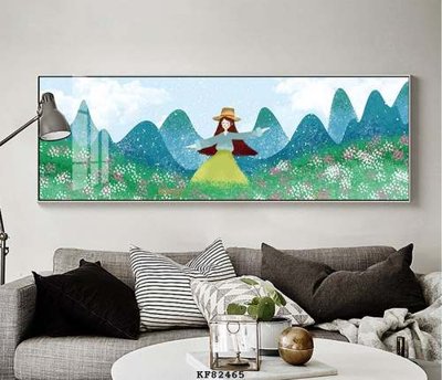 File in trần File tranh hiện đại pha lê gương KF82465 (bản gốc) mây trời