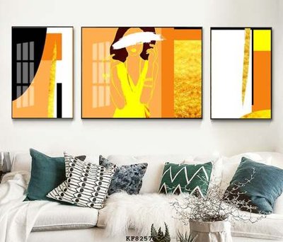 File in ấn File tranh hiện đại pha lê gương KF82575 chuyên nghiệp