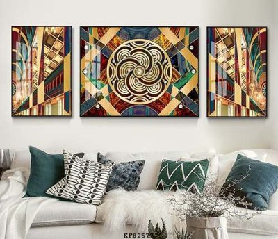 File tranh File tranh hiện đại pha lê gương KF82577 (gốc) chủ đề trừu tượng