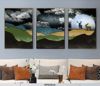 File gốc in mica File tranh hiện đại pha lê gương KF82864 chất lượng