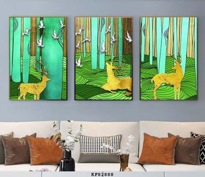 Download file gốc File tranh hiện đại pha lê gương KF82888 (in lụa) cao cấp