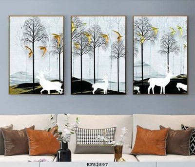 File gốc in ấn File tranh hiện đại pha lê gương KF82897 độ phân giải cao