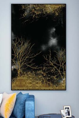 File gốc in ấn File tranh hiện đại pha lê gương KF82983 chuẩn màu CMYK